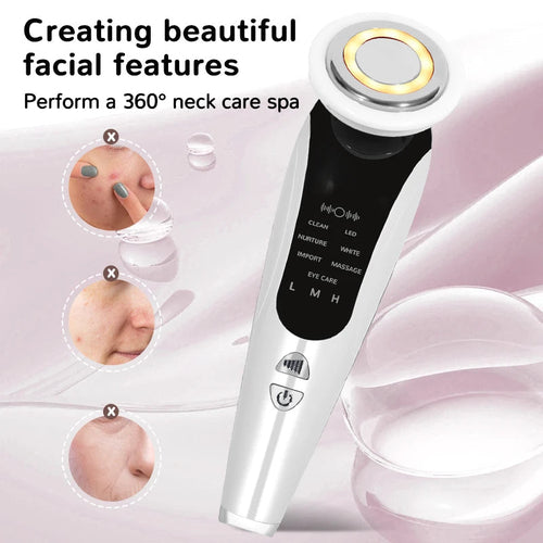7 in 1 Microcurrent Face Lift Device LED Facial Massager Anti Aging