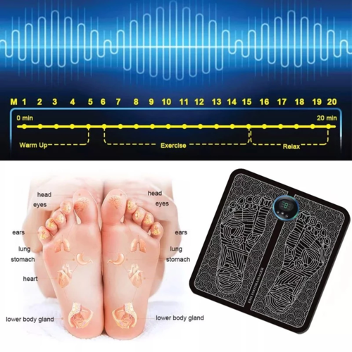 Foot Muscle Stimulator Leg Massage Electric EMS Foot Massager Pad